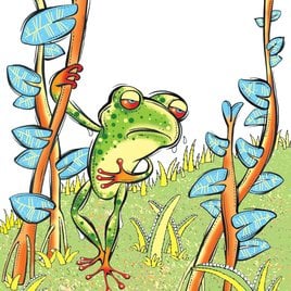 lazy frog clip art