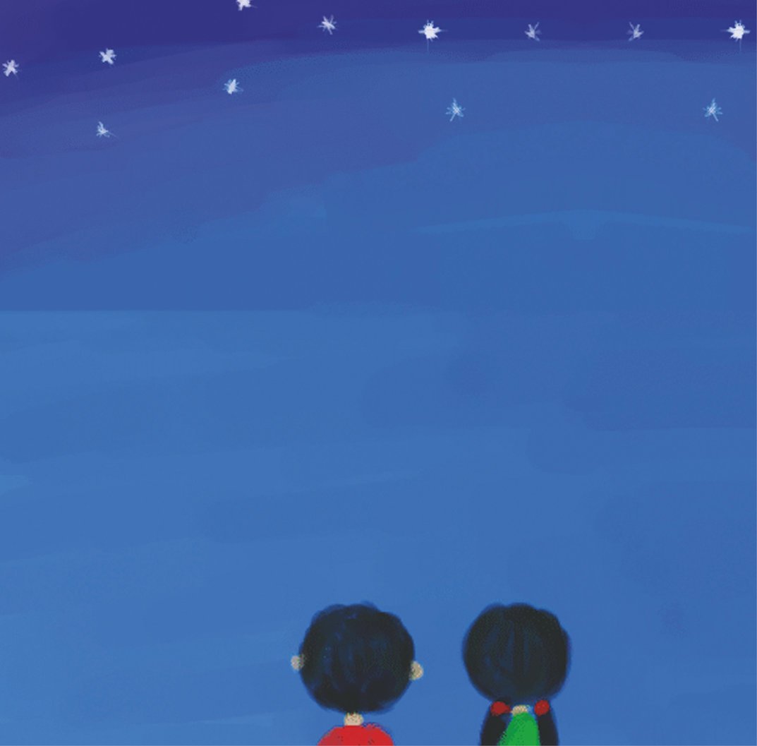 couple looking at stars