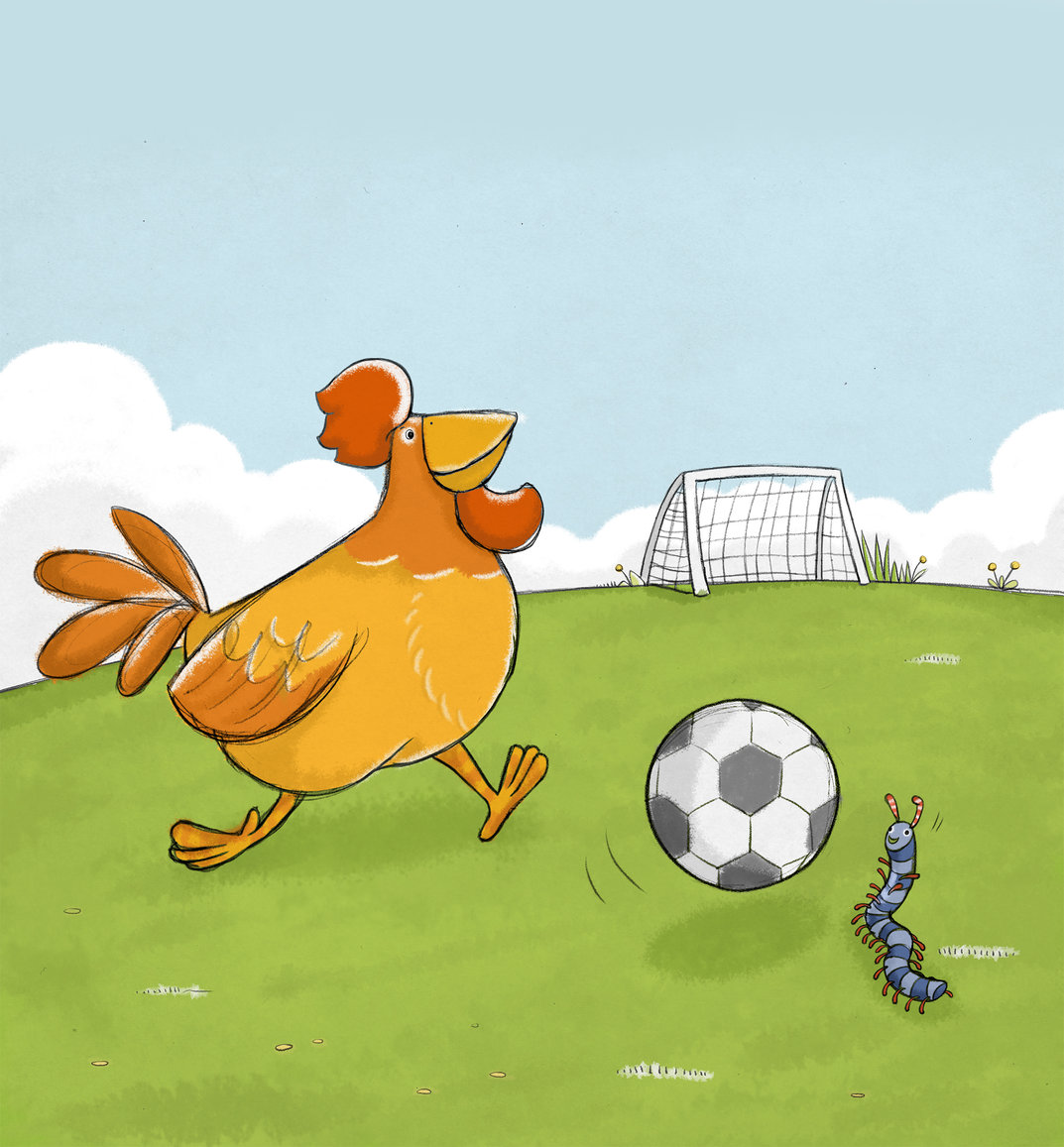 Animals playing football - StoryWeaver