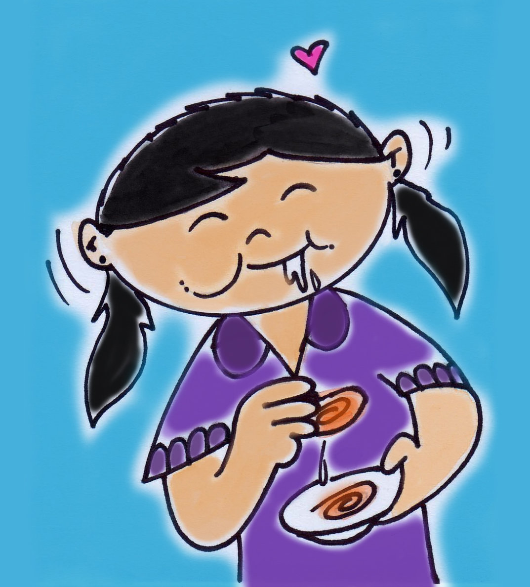Girl eating Jalebi - StoryWeaver