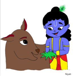 Krishna and cow - StoryWeaver