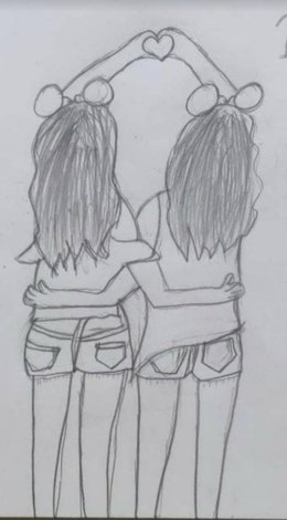 how to draw 2 girl besties from the back｜TikTok Search